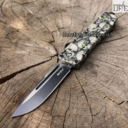 Нож выкидной Green skull 